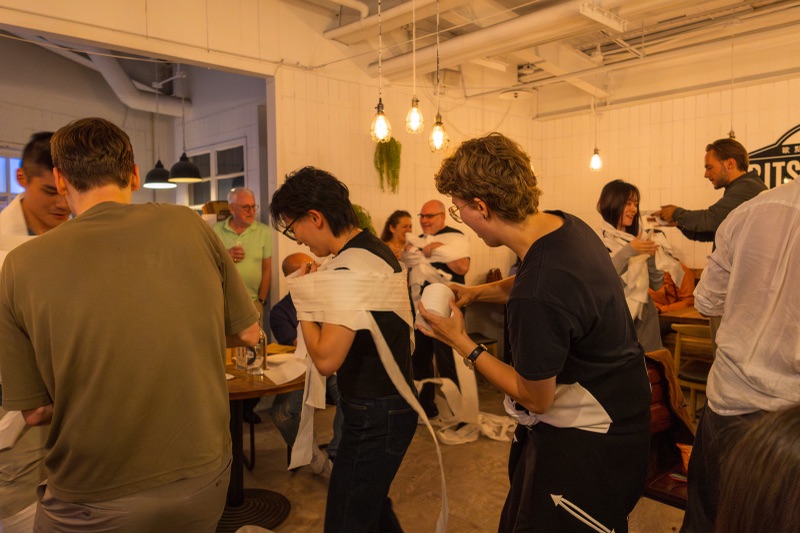 Laughing at Valborg Afterwork