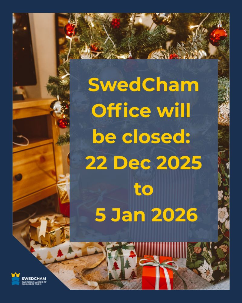 SwedCham Taipei Office Closed During Christmas Break